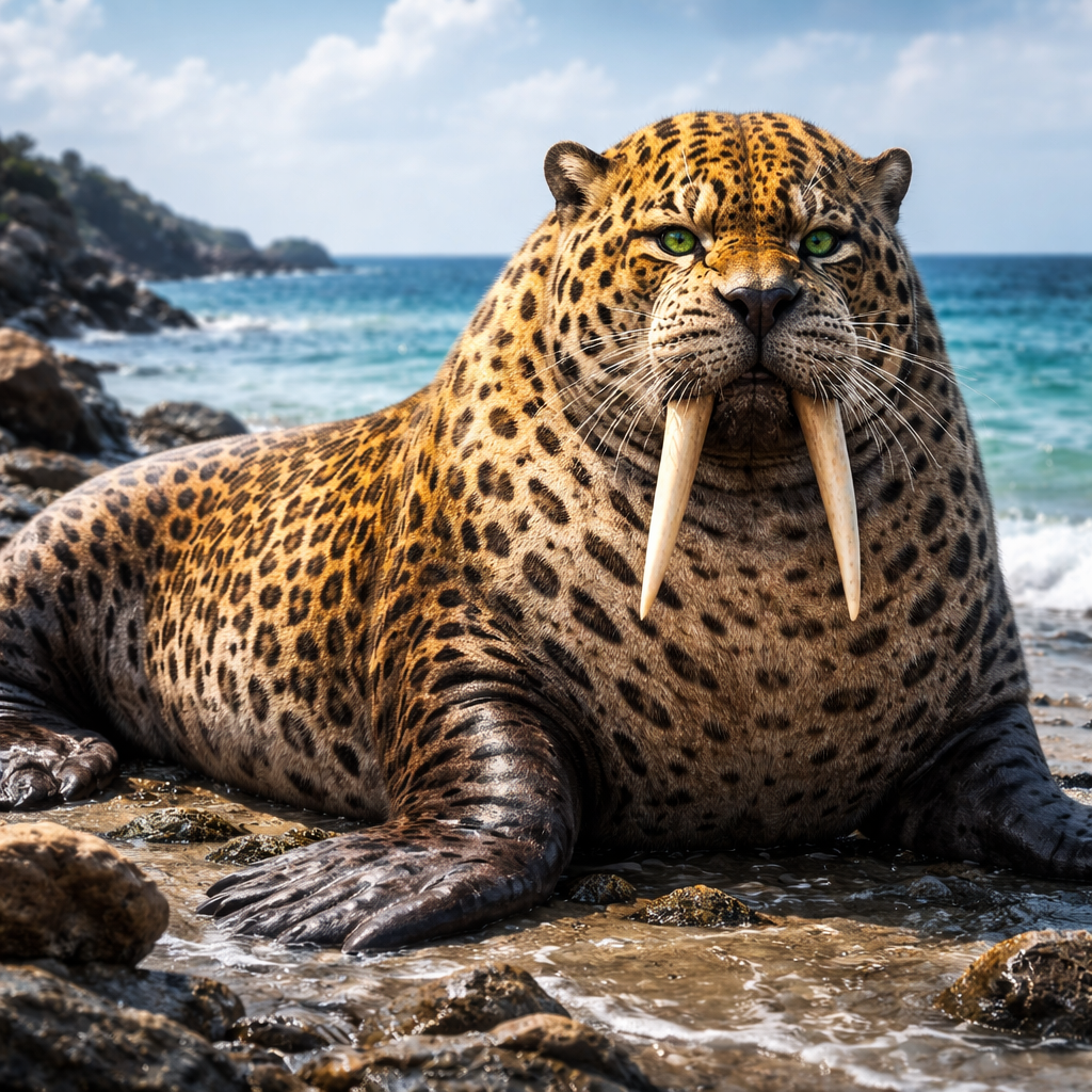 Leopwalrus, hybrid of Walrus and Leopard