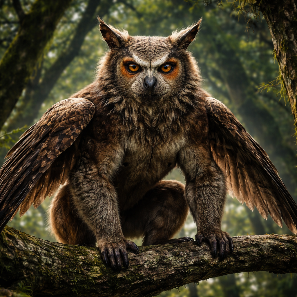 Baboowl, hybrid of Baboon and Owl