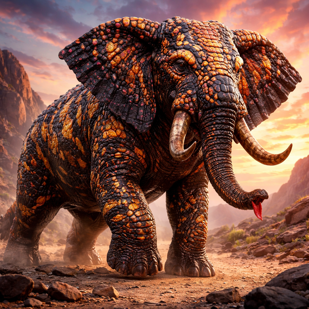 Elephila Monster, hybrid of Gila monster and Elephant