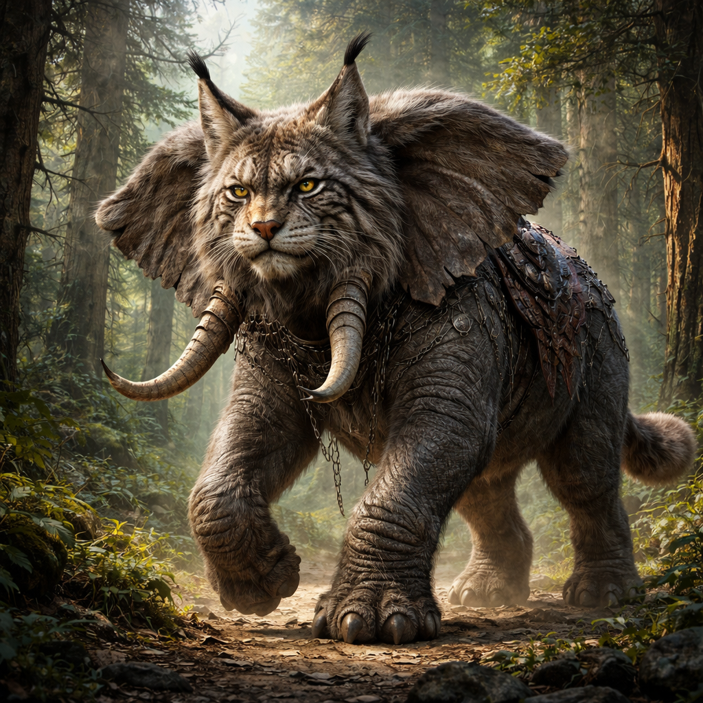 Lynxelephus, hybrid of Lynx and Elephant