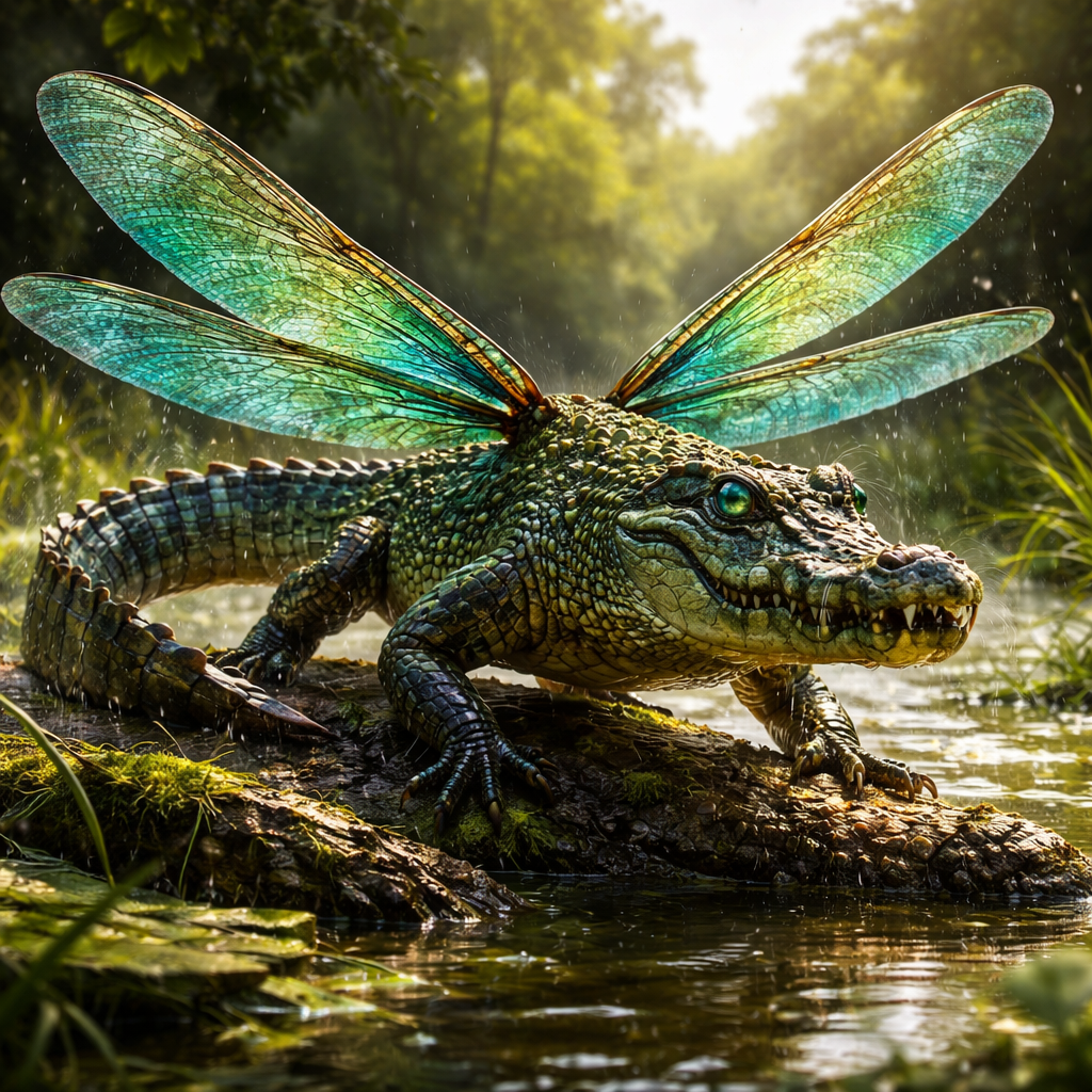 Crocodragfly, hybrid of Dragonfly and Crocodile