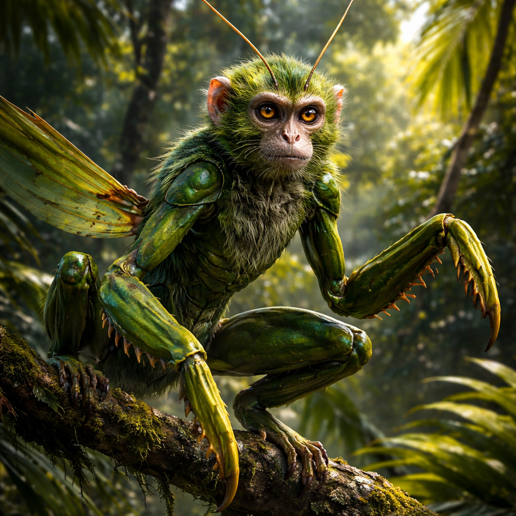 Mankantus, hybrid of Mantis and Monkey
