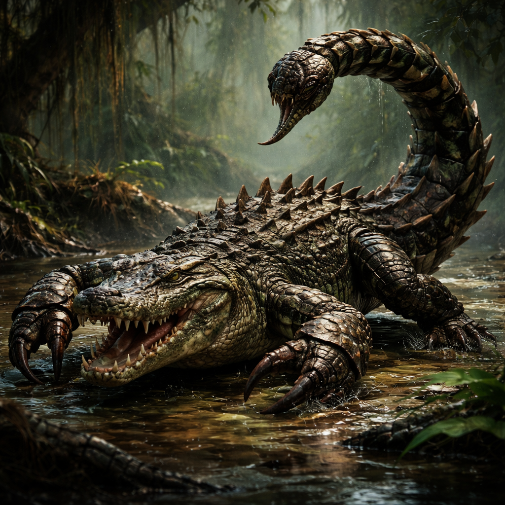 Scalligator, hybrid of Scorpion and Alligator