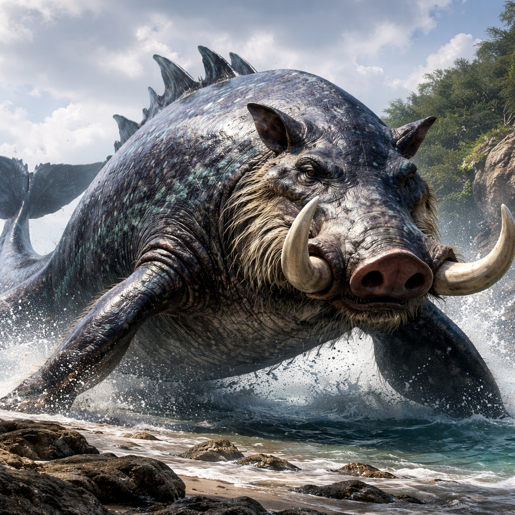 Whalhog, hybrid of Whale and Warthog