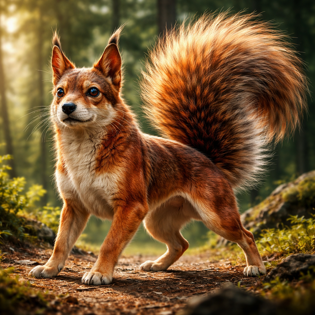 Squirrundog, hybrid of Squirrel and dog