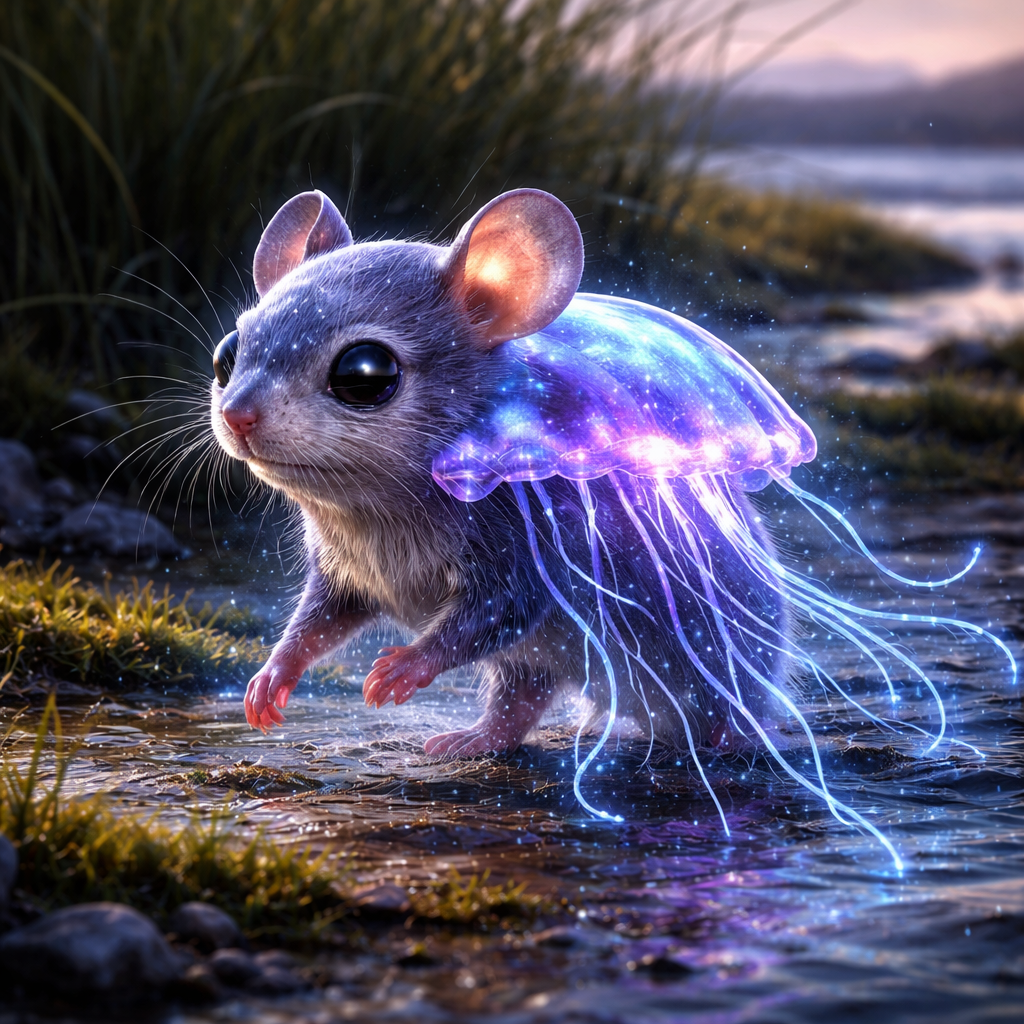 Moushroom, hybrid of Mouse and Jellyfish
