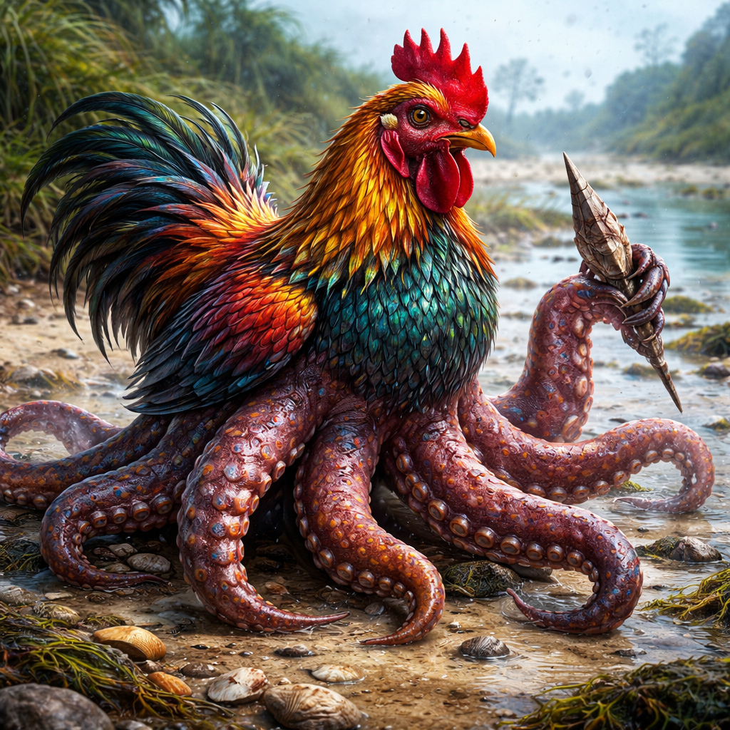 OctoChicken, hybrid of Octopus and Chicken