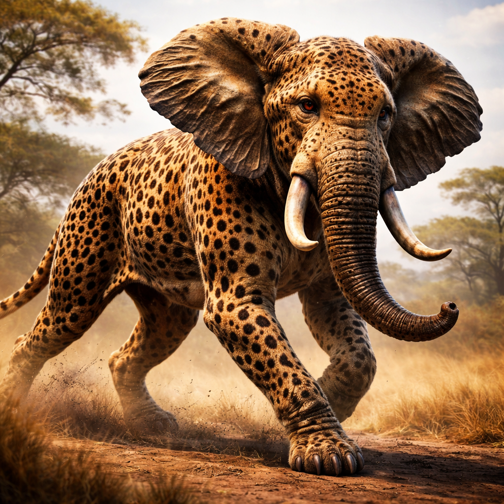 Cheetaphant, hybrid of Elephant and Cheetah