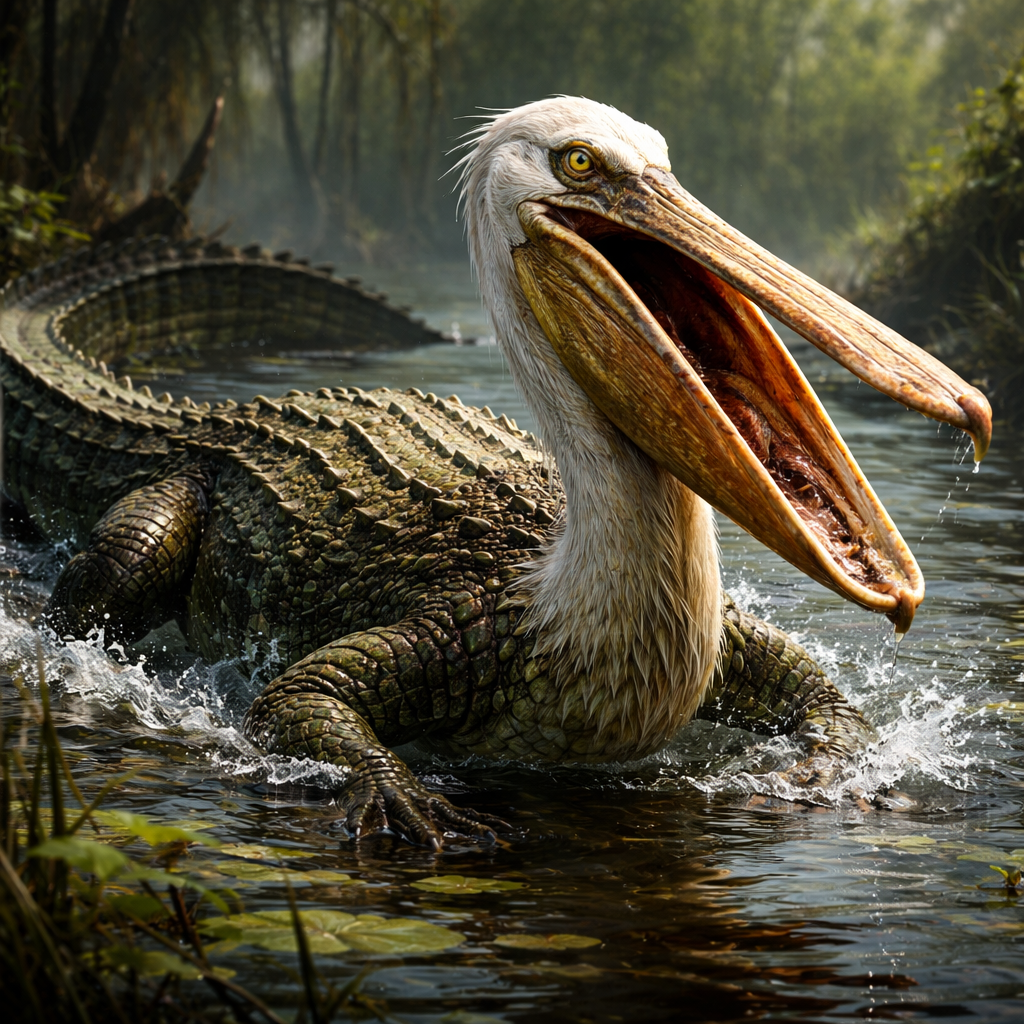 Pelagator, hybrid of Pelican and Alligator