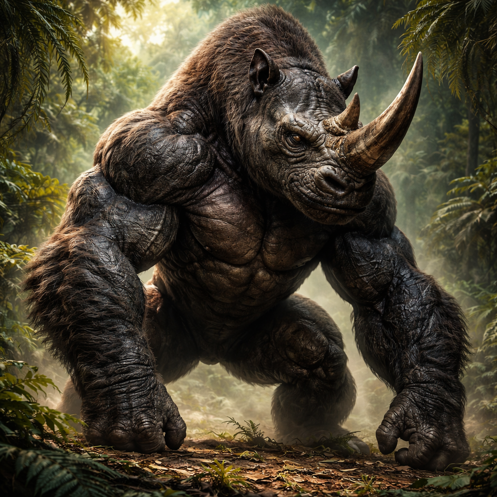 Gorhinoceros, hybrid of Gorilla and Rhinoceros