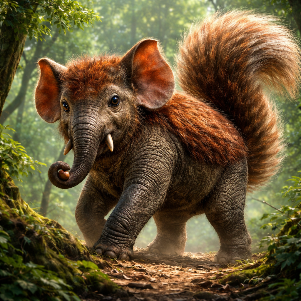 Squiraphant, hybrid of Elephant and Squirrel