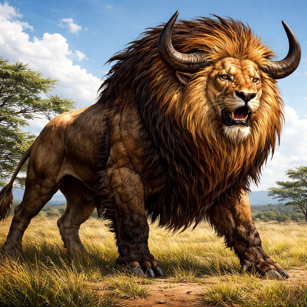 Bision, hybrid of Bison and Lion