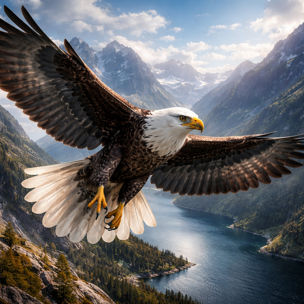 Baldalcon, hybrid of Bald Eagle and falcon