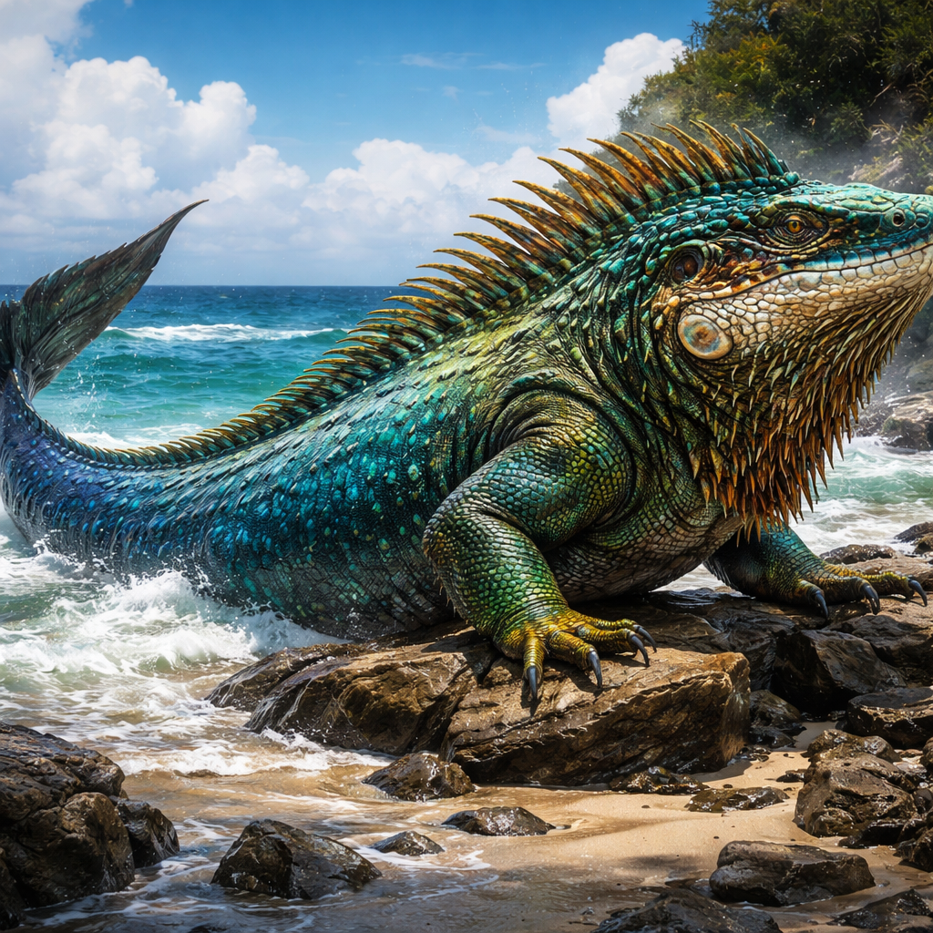 Whiguana, hybrid of Whale and Iguana