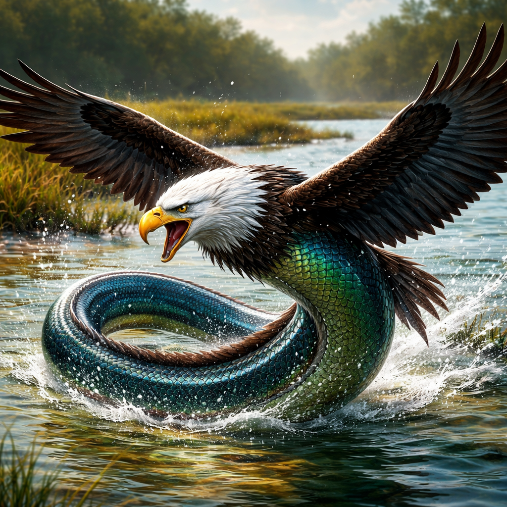 Eagleel, hybrid of Eel and Bald Eagle