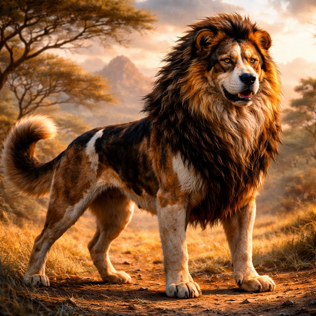 Dogrion, hybrid of dog and Lion