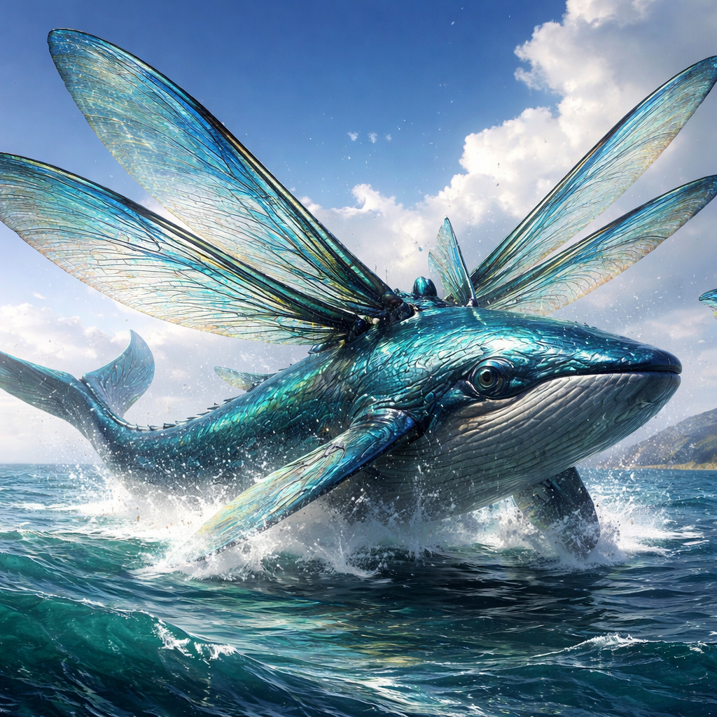 Drakewhalefly, hybrid of Dragonfly and Whale