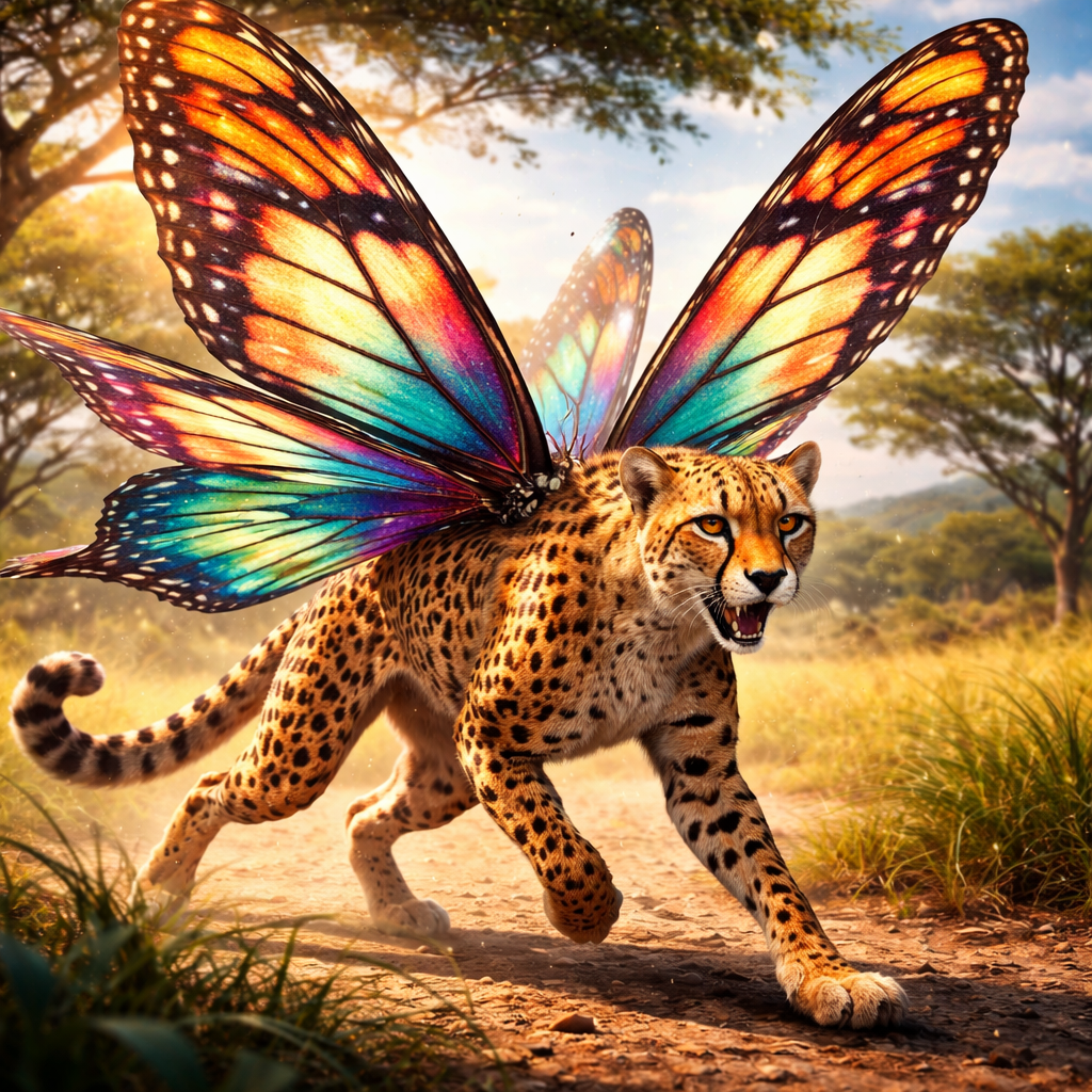 Cheetafly, hybrid of Cheetah and Butterfly