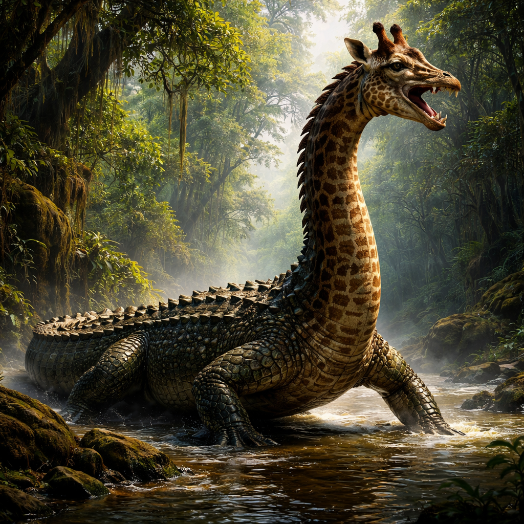 Giraffigator, hybrid of Alligator and Giraffe