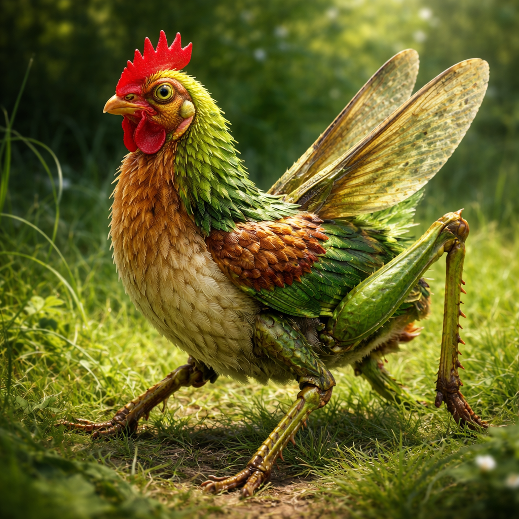 Chickhopper, hybrid of Chicken and Grasshopper