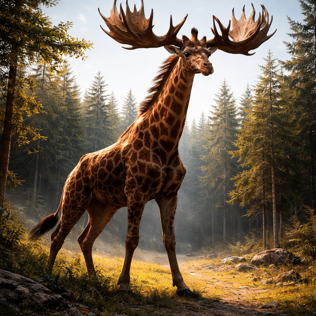 Giraffoose, hybrid of Giraffe and Moose