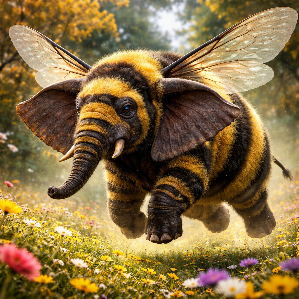 Elebee, hybrid of Elephant and Bumblebee