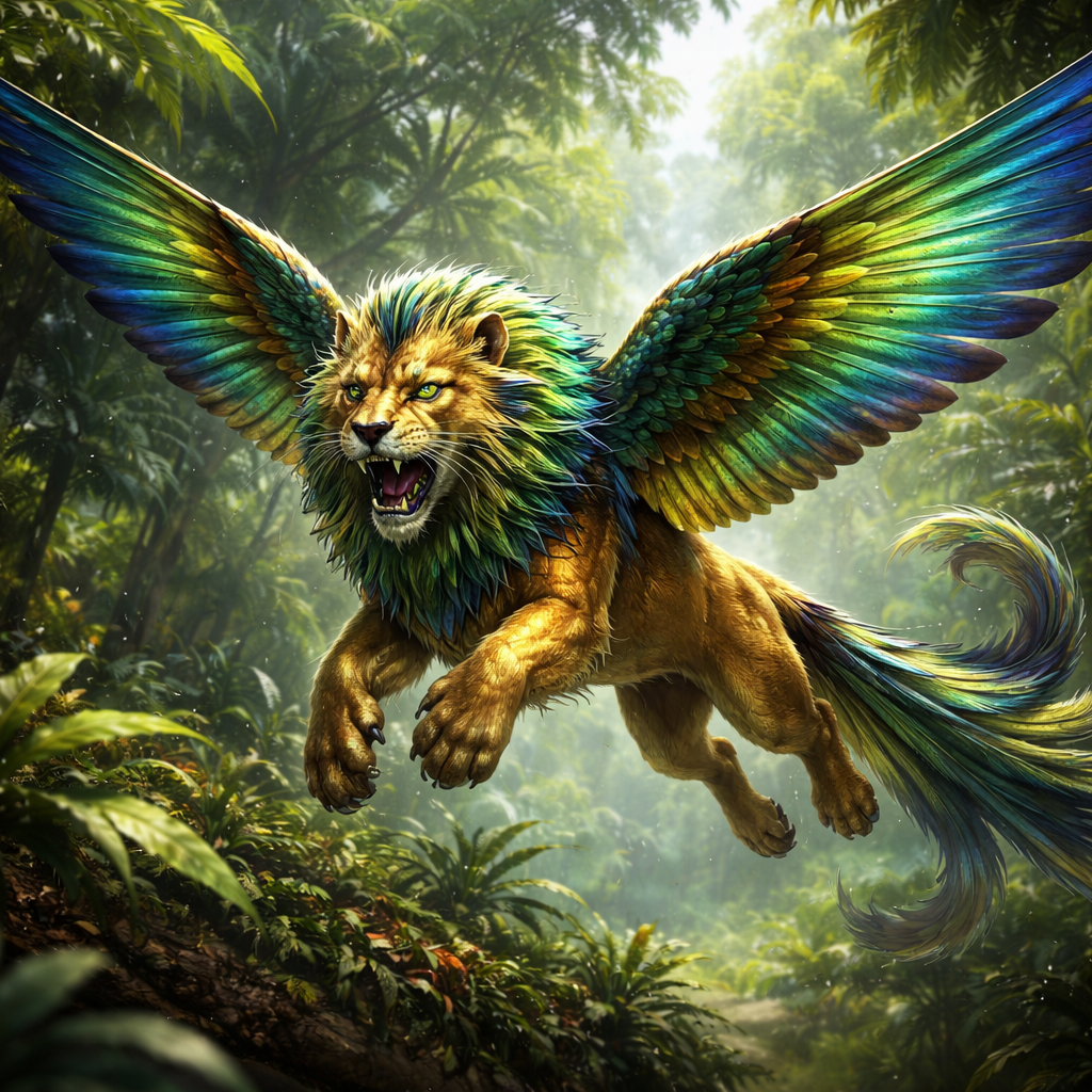 Liohummus, hybrid of Lion and Hummingbird