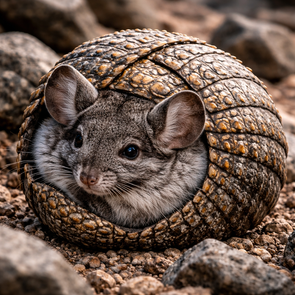 Chinarmadillo, hybrid of Chinchilla and Armadillo