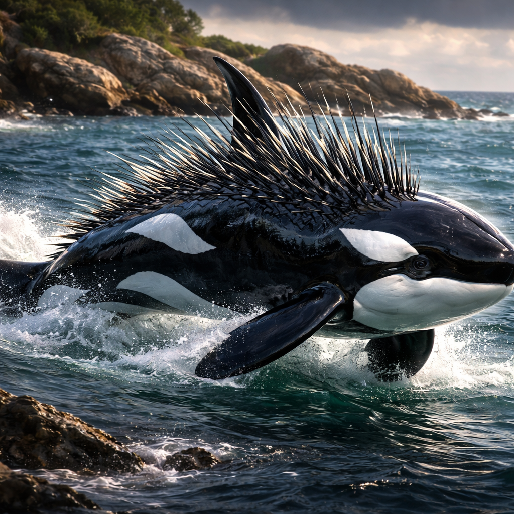 Orcupine, hybrid of Porcupine and orca