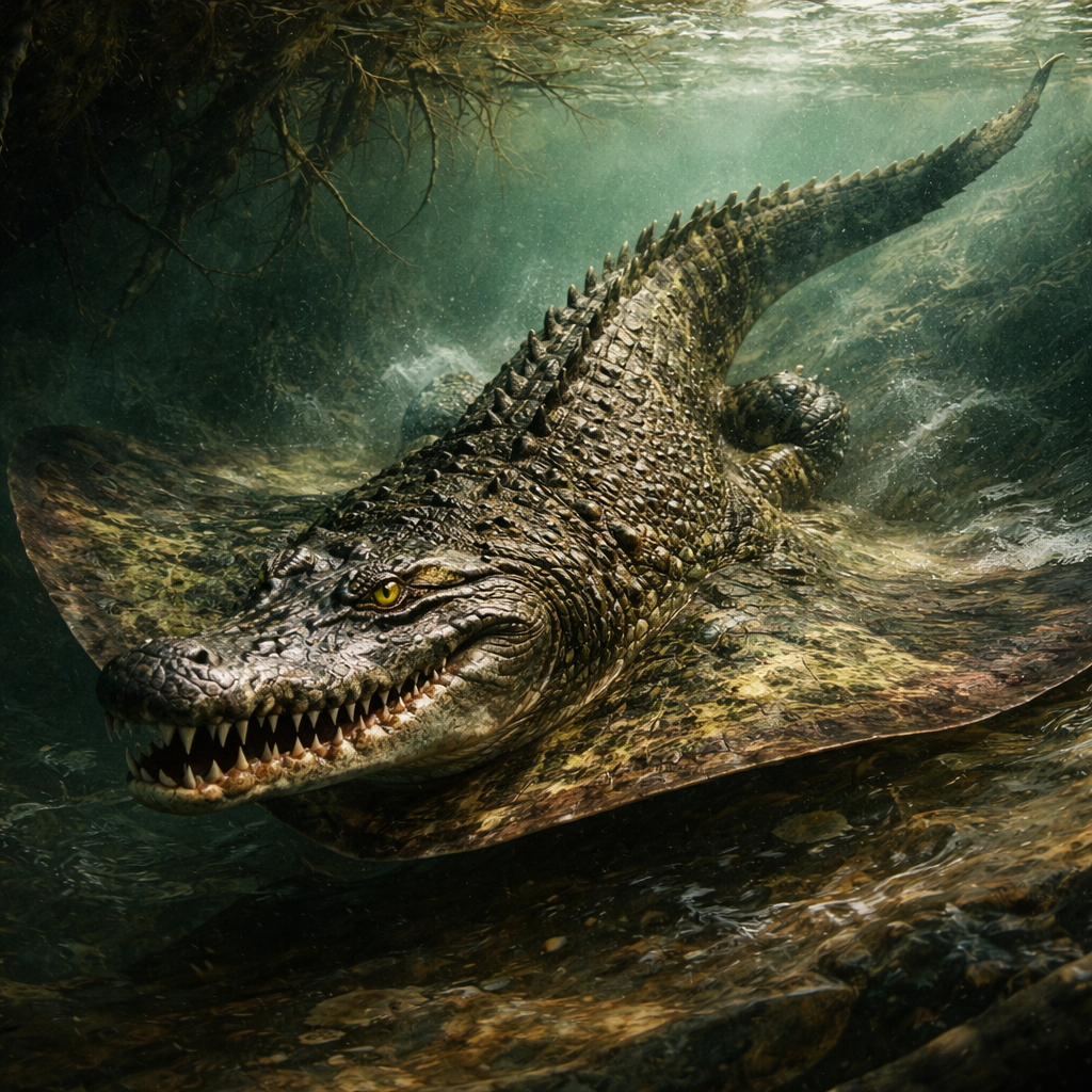Crocostingray, hybrid of Crocodile and Sting Ray