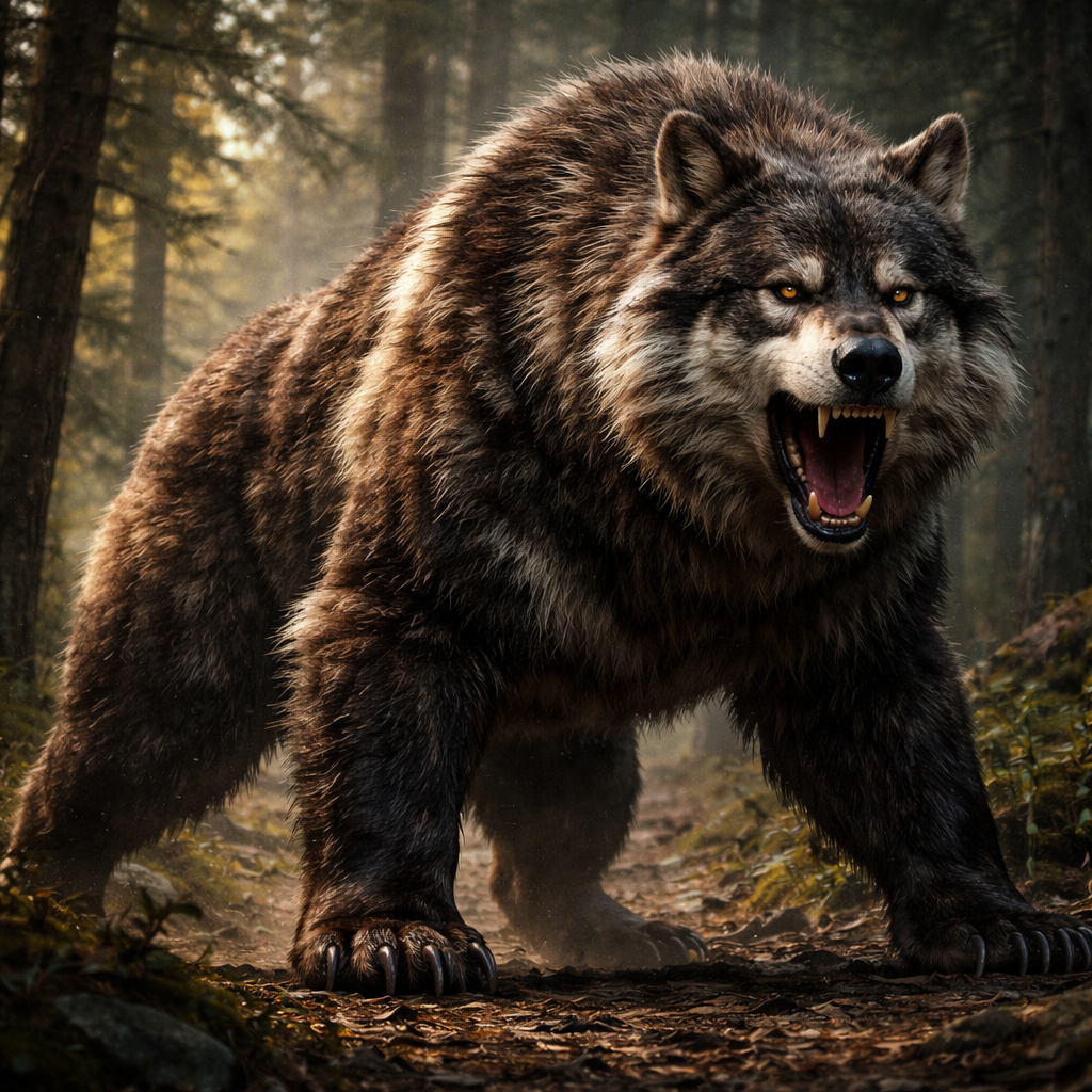 Bearwolf, hybrid of Bear and Wolf