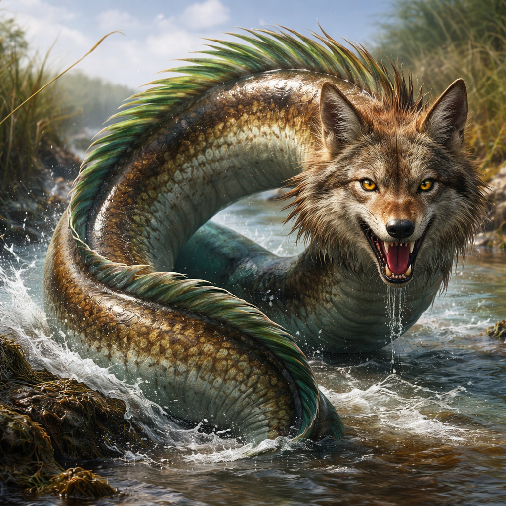 Coyeel, hybrid of Coyote and Eel