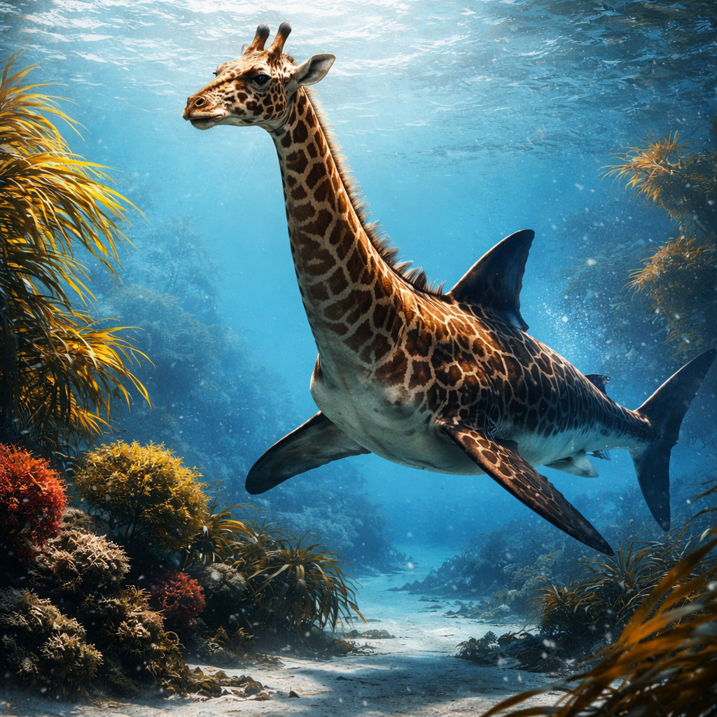 Giraffeshark, hybrid of Giraffe and Shark