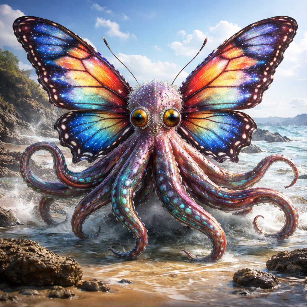 Octofly, hybrid of Octopus and Butterfly