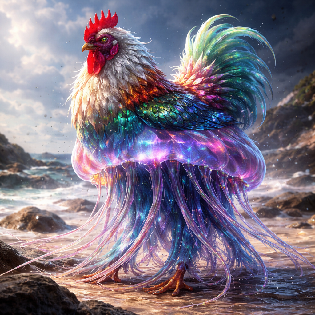 Chickensquish, hybrid of Chicken and Jellyfish