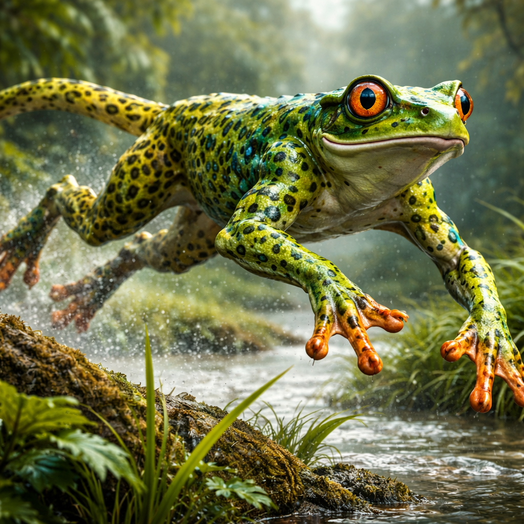 Frogetah, hybrid of Frog and Cheetah