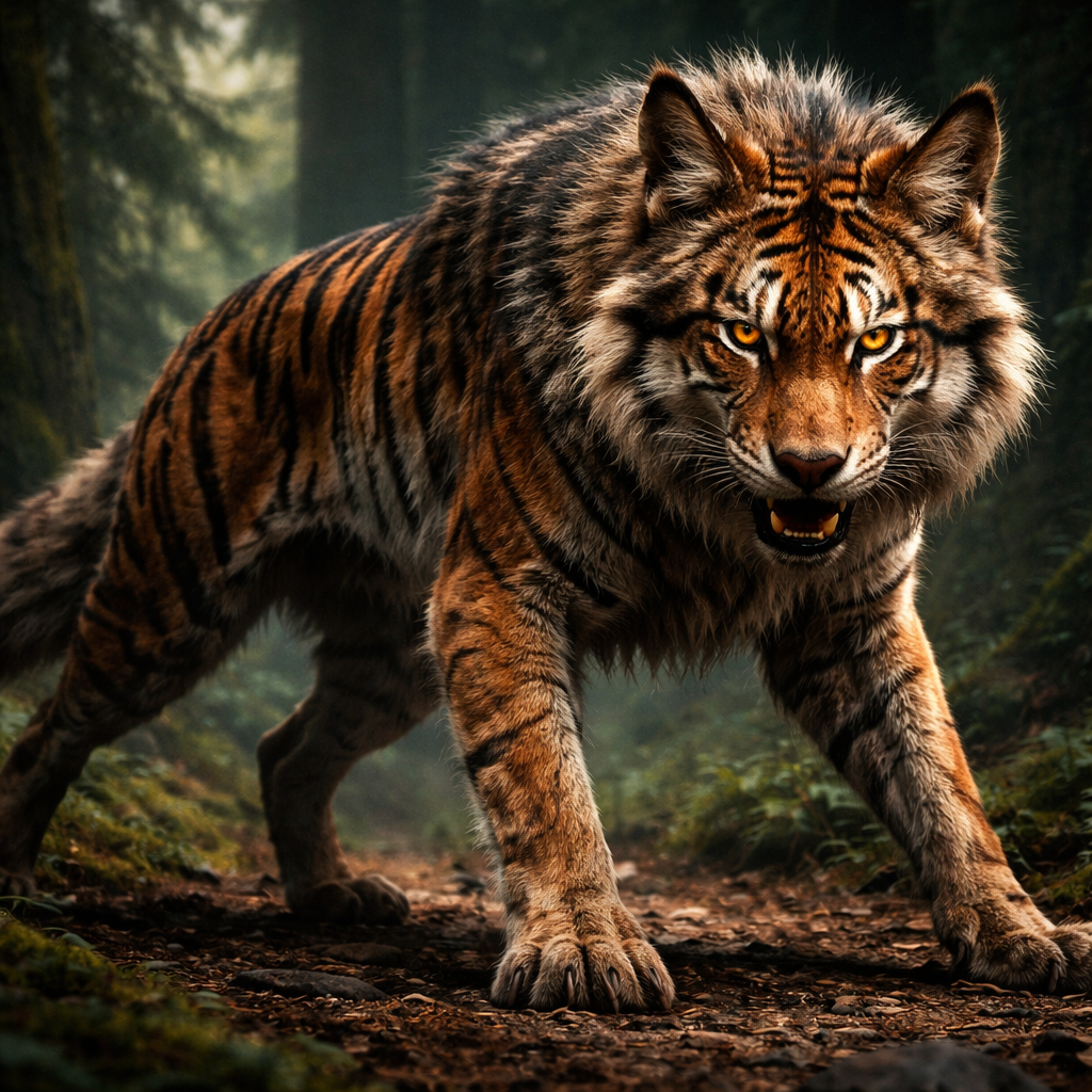 Tigwolf, hybrid of Tiger and Wolf