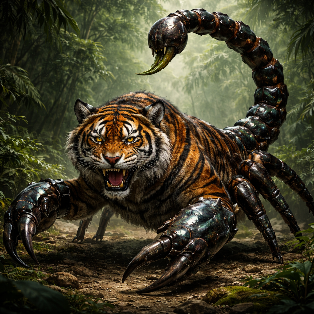 Scorpiogus, hybrid of Scorpion and Tiger