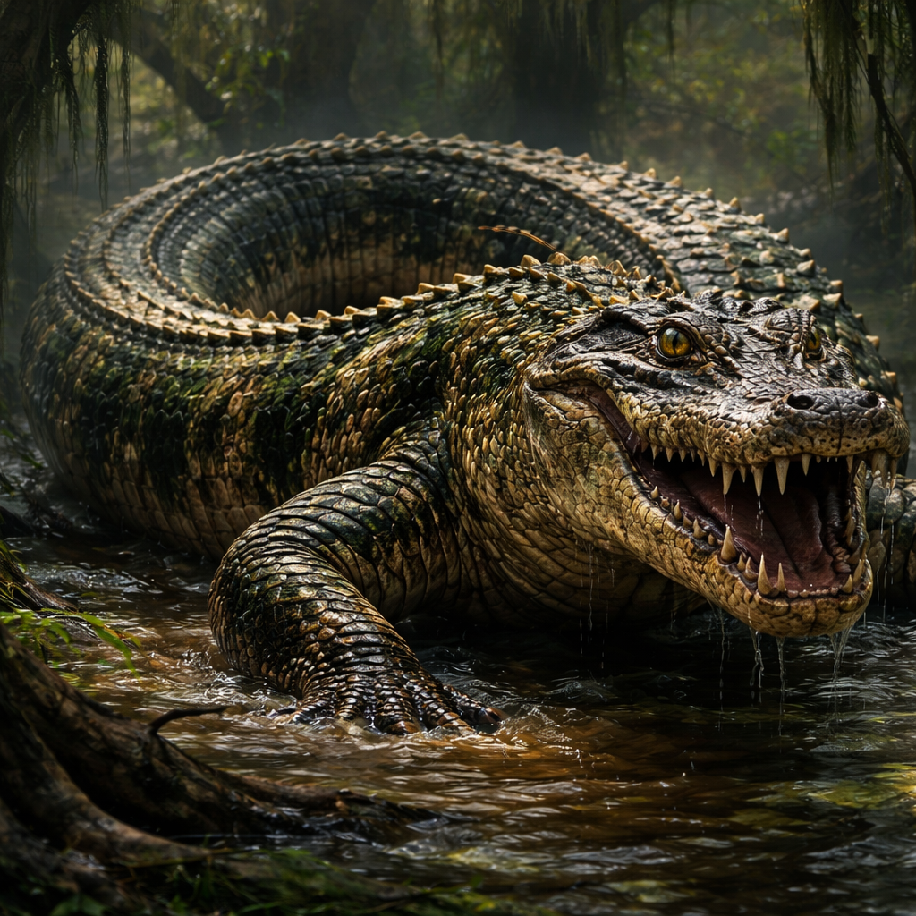 Slythergator, hybrid of Snake and Alligator