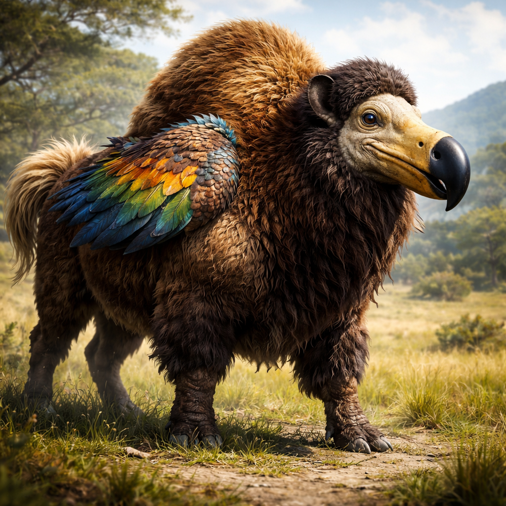 Dodobison, hybrid of Dodo and Bison