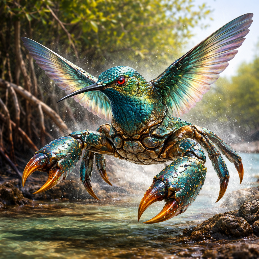 Hummicrab, hybrid of Hummingbird and Crab