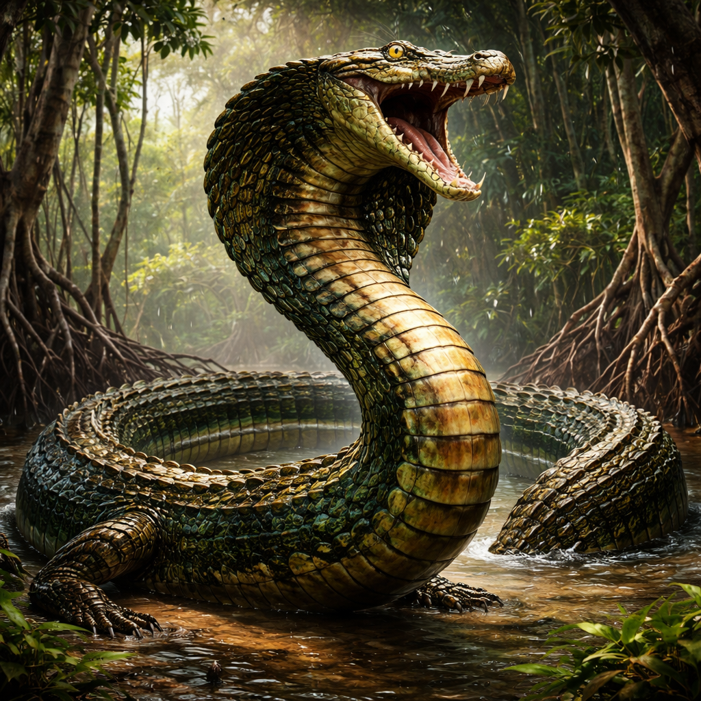 Crocobra, hybrid of Cobra and Crocodile