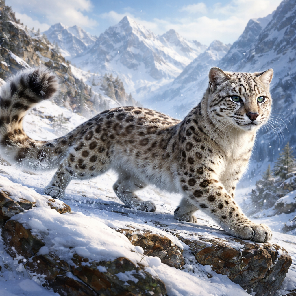 Weaselopard, hybrid of Weasel and snow leopard