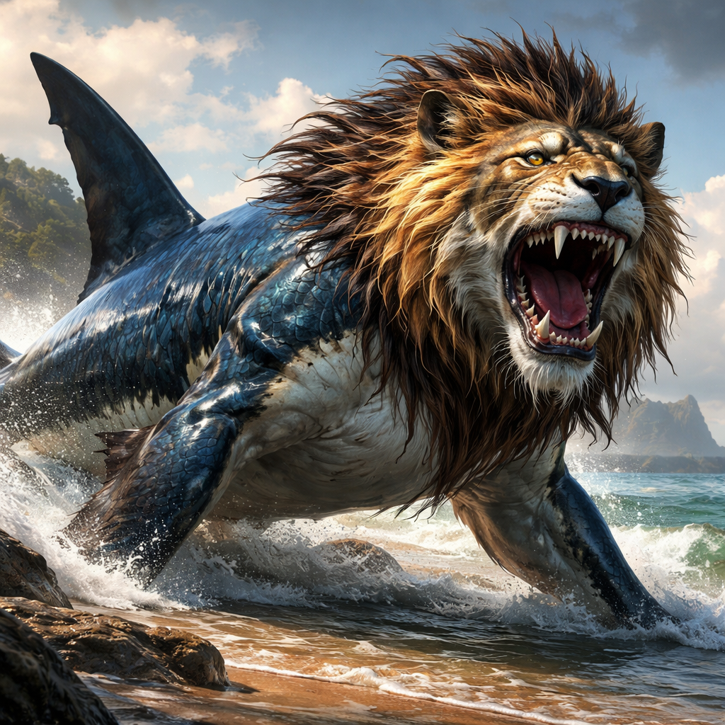 Sharklion, hybrid of Shark and Lion