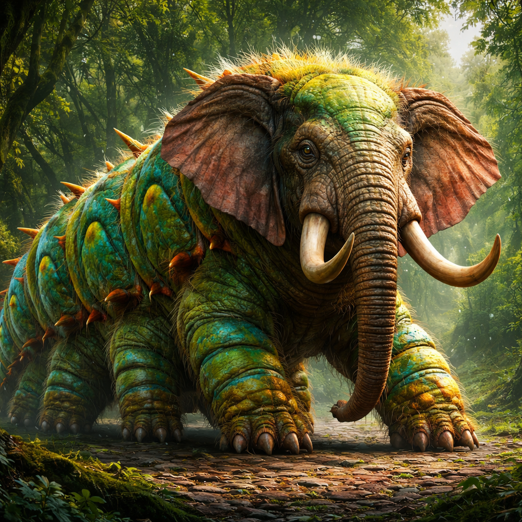 Elephillar, hybrid of Elephant and Caterpillar