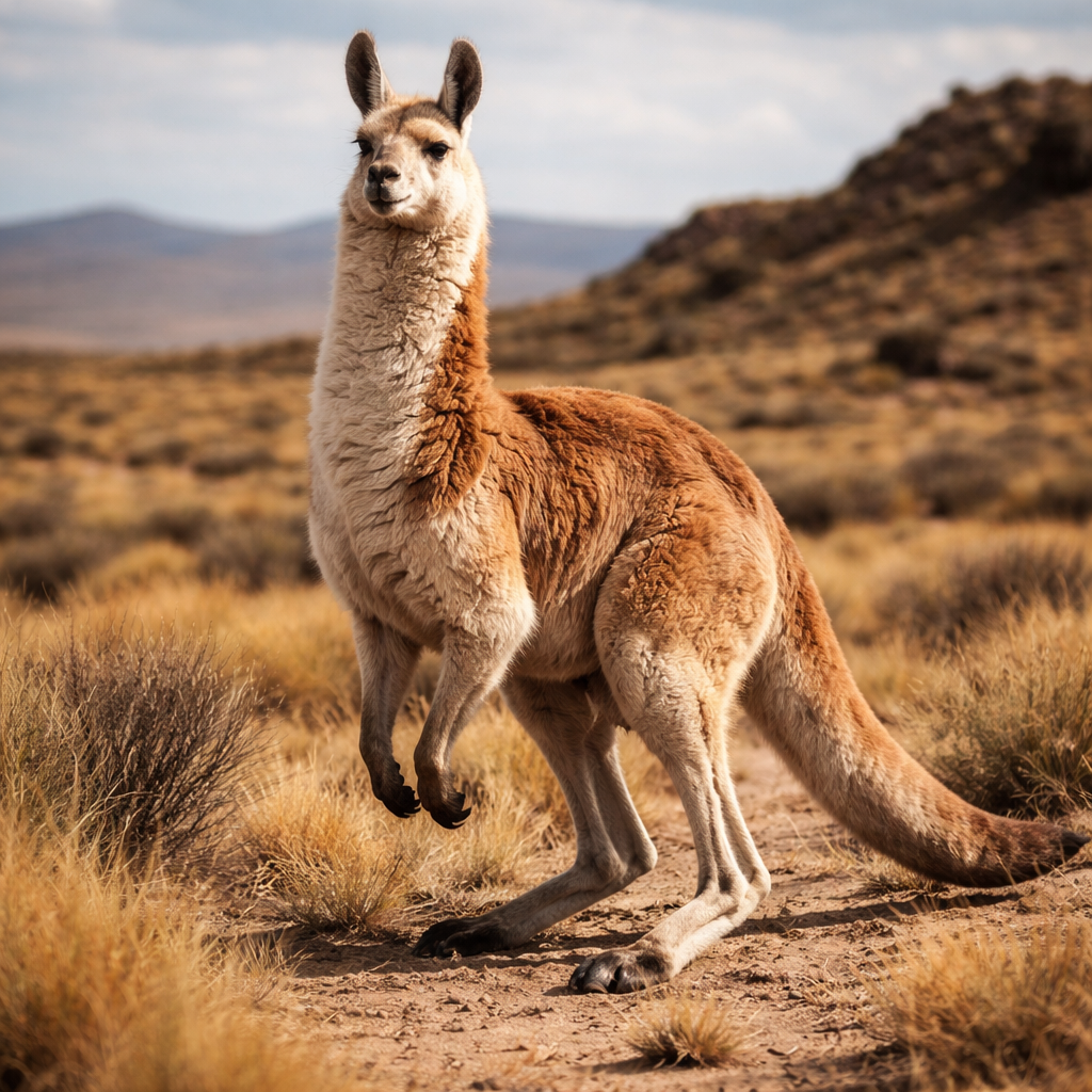 Llamaroo, hybrid of Llama and Kangaroo