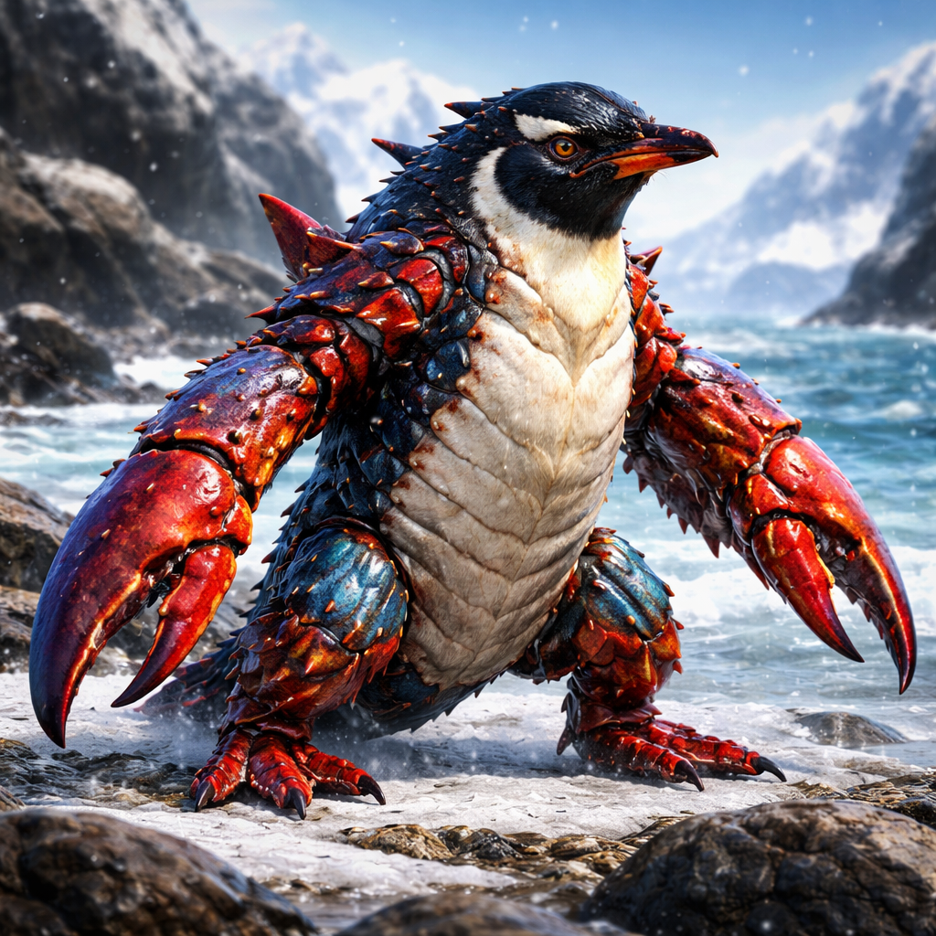 Lobsterguin, hybrid of Lobster and Penguin