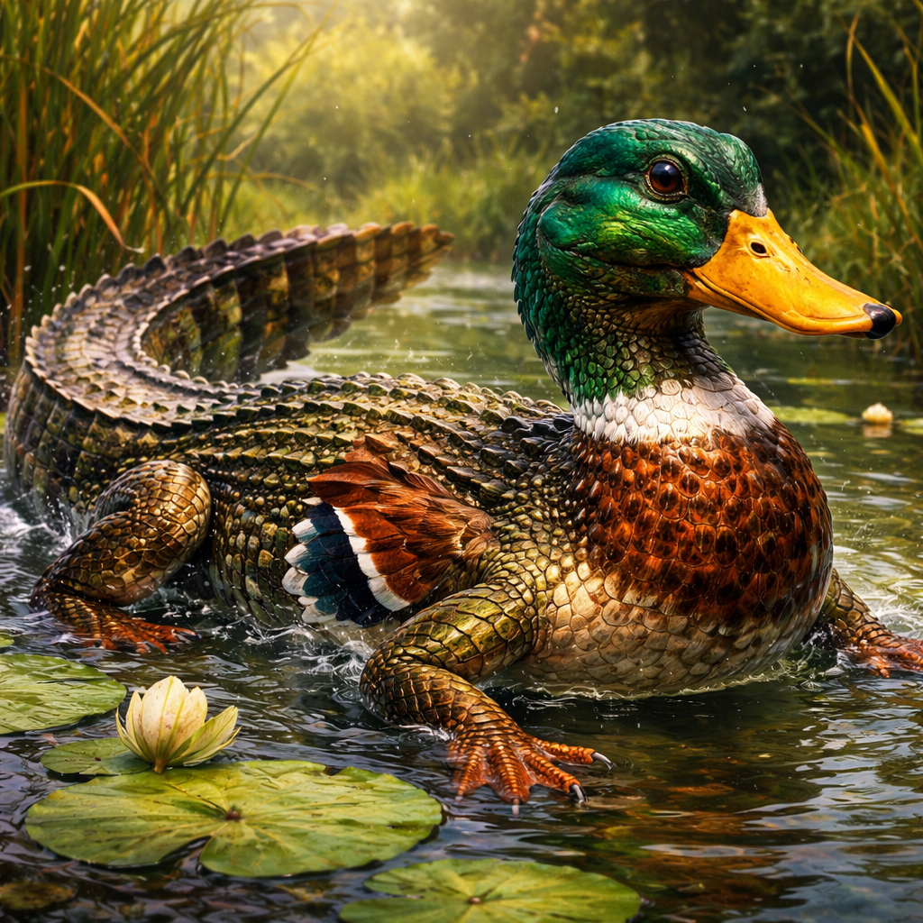 Crocoduck, hybrid of Crocodile and Duck