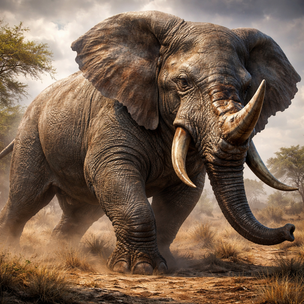 Rhinoelephant, hybrid of Elephant and Rhinoceros