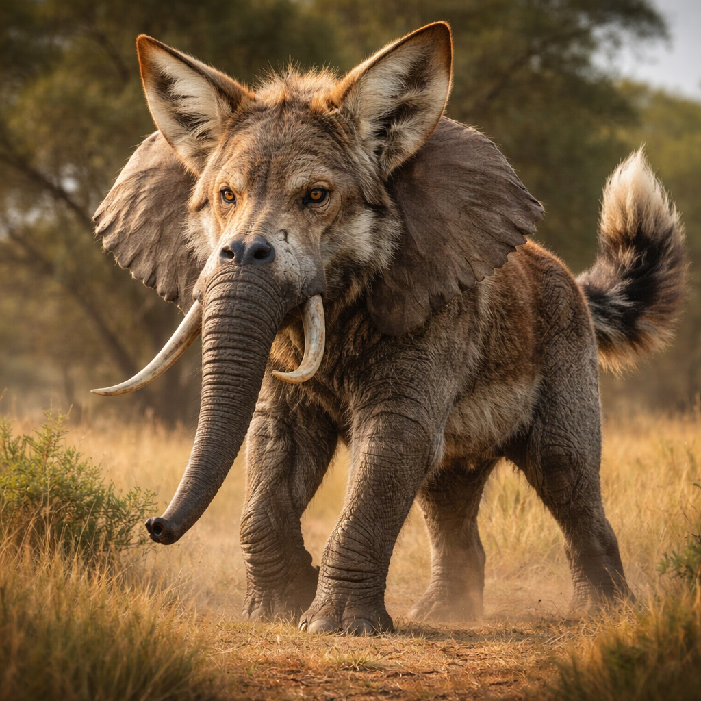 Coyalphant, hybrid of Elephant and Coyote